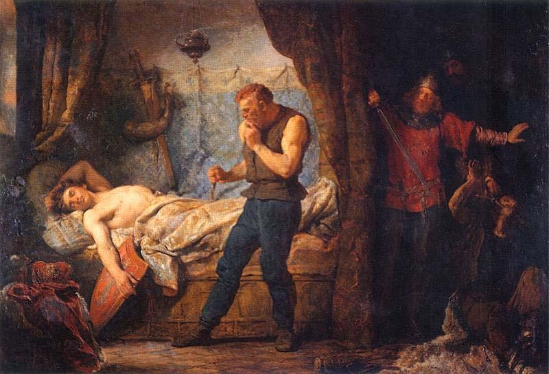 Wojciech Gerson The Assassination of Przemysl II in Rogozno. oil painting image
